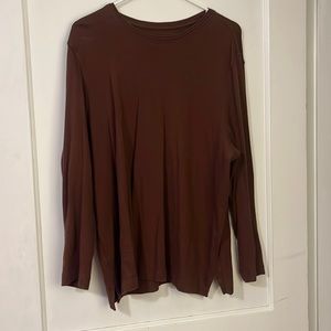 brown long sleeve tee